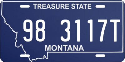 MT license plate 983117T