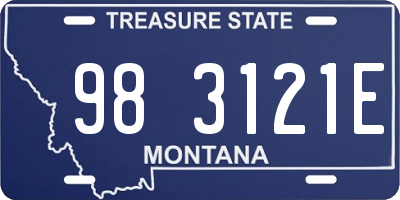 MT license plate 983121E