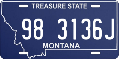 MT license plate 983136J