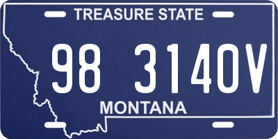 MT license plate 983140V