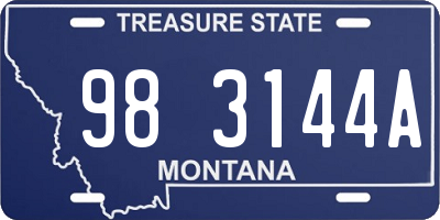 MT license plate 983144A