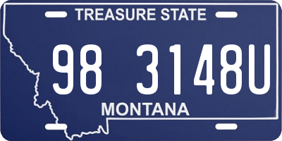 MT license plate 983148U