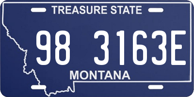 MT license plate 983163E