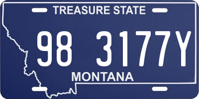 MT license plate 983177Y