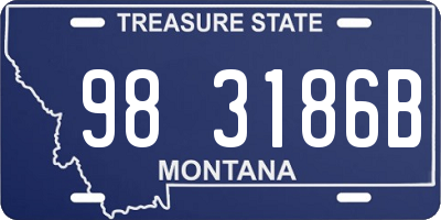 MT license plate 983186B