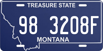 MT license plate 983208F