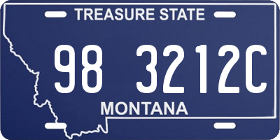 MT license plate 983212C
