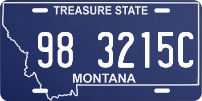 MT license plate 983215C