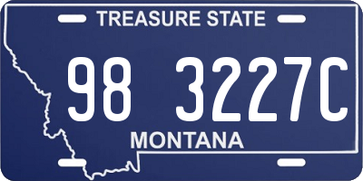 MT license plate 983227C