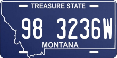 MT license plate 983236W