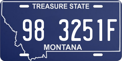 MT license plate 983251F