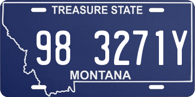 MT license plate 983271Y