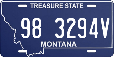 MT license plate 983294V