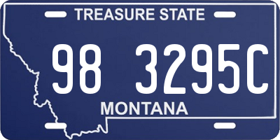 MT license plate 983295C