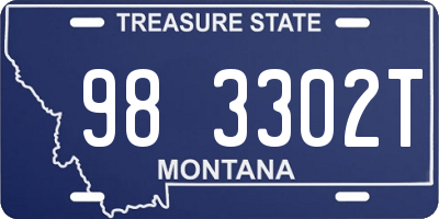 MT license plate 983302T