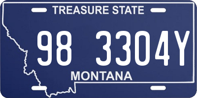 MT license plate 983304Y