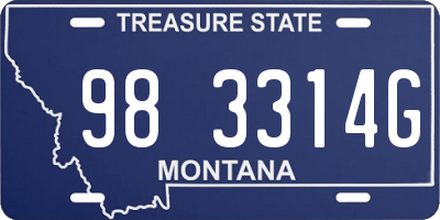 MT license plate 983314G