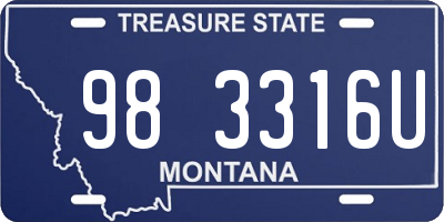 MT license plate 983316U