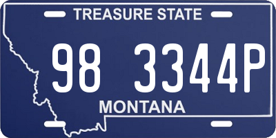 MT license plate 983344P