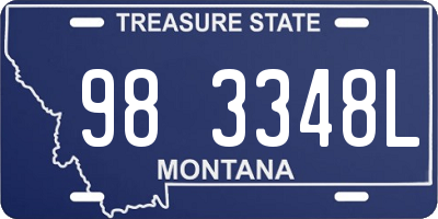 MT license plate 983348L