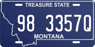 MT license plate 983357Q