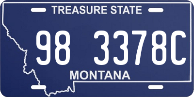 MT license plate 983378C