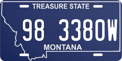 MT license plate 983380W