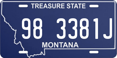 MT license plate 983381J