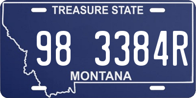 MT license plate 983384R