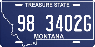 MT license plate 983402G