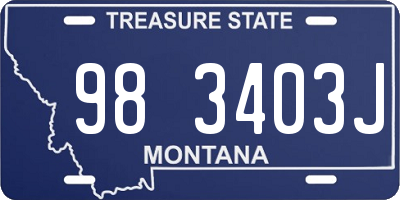 MT license plate 983403J