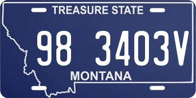 MT license plate 983403V