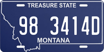 MT license plate 983414D