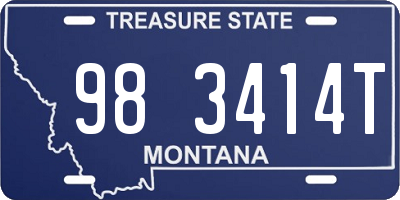 MT license plate 983414T