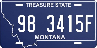MT license plate 983415F