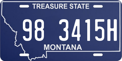 MT license plate 983415H