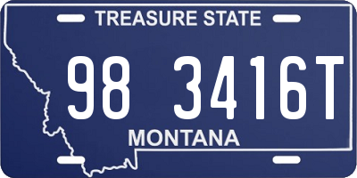 MT license plate 983416T