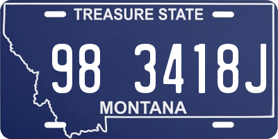 MT license plate 983418J