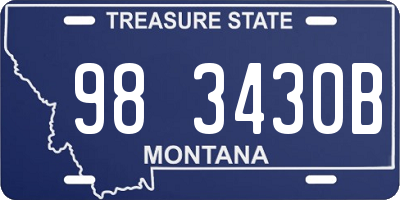 MT license plate 983430B