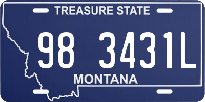 MT license plate 983431L