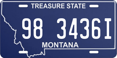 MT license plate 983436I