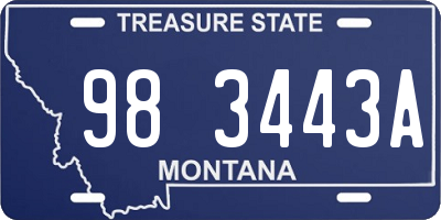MT license plate 983443A