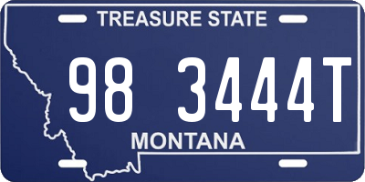 MT license plate 983444T