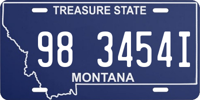 MT license plate 983454I