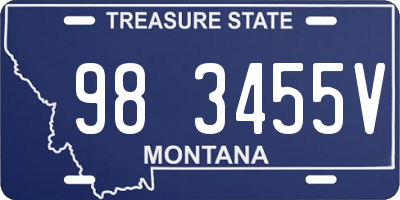 MT license plate 983455V