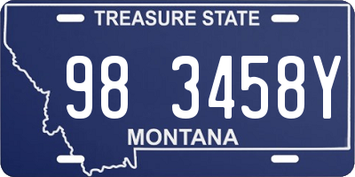MT license plate 983458Y