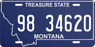 MT license plate 983462O