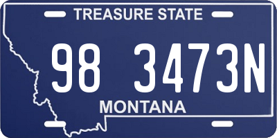 MT license plate 983473N