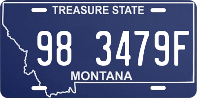 MT license plate 983479F