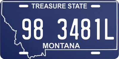 MT license plate 983481L
